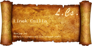 Linek Csilla névjegykártya